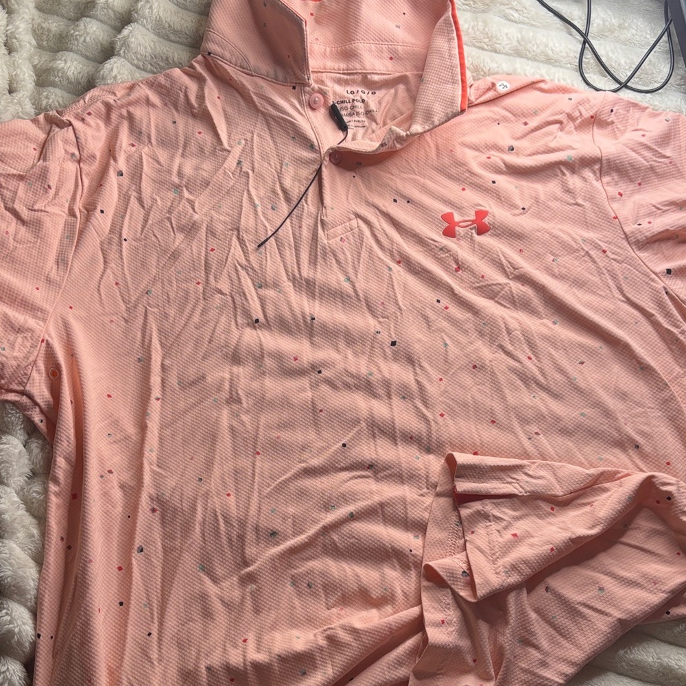 Under Armour Pink Polo Shirt